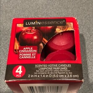 Luminess Red Apple Cinnamon Scented Votive Candles